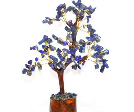 Crystal Tree Good Luck Showpiece for Home Decor Items Crystals Gemstones Bonsai Money Tree for Good Luck, Decoration Gift Item (Blue Lapis)