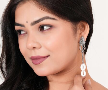 Women's Indo Western Teardrop Shaped Party Wear Ethnic Stud Earrings for Women -AZ838-OX-ER31