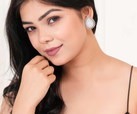 Women's Indo Western Teardrop Shaped Party Wear Ethnic Stud Earrings for Women -AZ838-OX-ER15