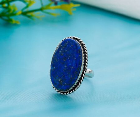 Arts Crystal Products Natural Labradorite Ring Set for Women,Vintage Joint Knuckle Stackable Rings Oval Gemstone Ring