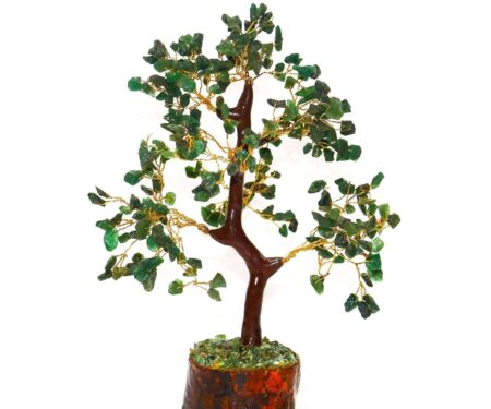 Crystal Tree Good Luck Showpiece for Home Decor Items Crystals Gemstones Bonsai Money Tree for Good Luck, Decoration Gift Item (Green Jade)