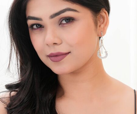 Women's Indo Western Teardrop Shaped Drop Dangles Party Wear Earrings For Women