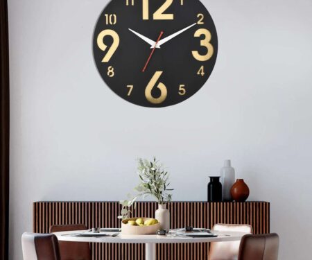 Wooden Silent Non-Ticking Wall Clock for Home Stylish Latest Designer Wall Clock for Home Living Room Bedroom Office Hall