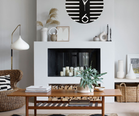 Wooden Silent Non-Ticking Wall Clock for Home Stylish Latest Designer Wall Clock for Home Living Room Bedroom Office Hall