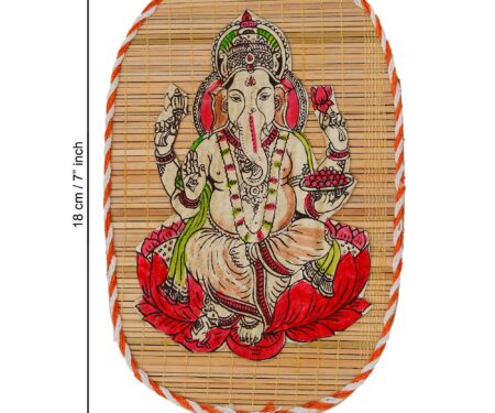 Bamboo Hand Crafted Wall Hangings Of Ganesh Ji And Laxmi Ji For Home Decor