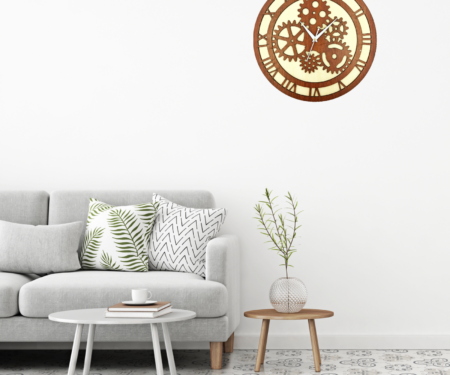 Wooden Silent Non-Ticking Wall Clock for Home Stylish Latest Designer Wall Clock for Home Living Room Bedroom Office Hall