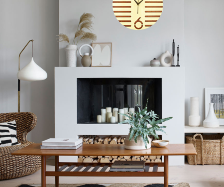 Wooden Silent Non-Ticking Wall Clock for Home Stylish Latest Designer Wall Clock for Home Living Room Bedroom Office Hall