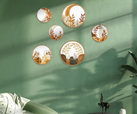 5 PCS Circle Wall Painting