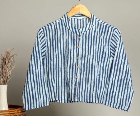 Handmade Block Print Cotton for Women ? Ethnic Floral Printed Top with Long Sleeves