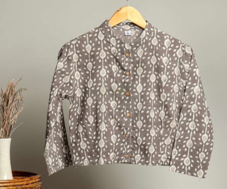 Handmade Block Print Cotton for Women ? Ethnic Floral Printed Top with Long Sleeves