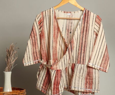 Handmade Block Print Cotton for Women ? Ethnic Floral Printed Top with Long Sleeves