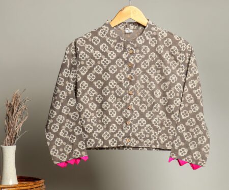 Handmade Block Print Cotton for Women ? Ethnic Floral Printed Top with Long Sleeves